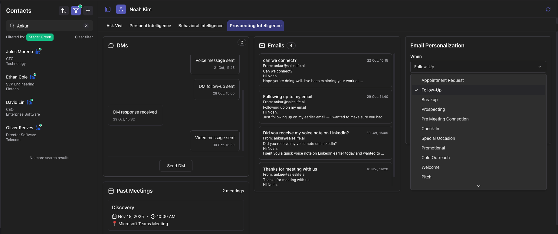 AI Prospecting Agent — personalized outreach with LinkedIn integration